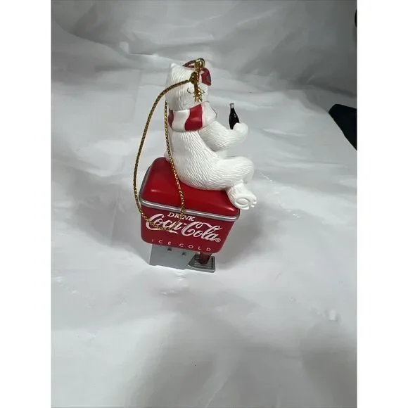 1998 COCA-COLA POLAR BEAR COLLECTION ORNAMENT - Bear Coke Machine - - Picture 10 of 12